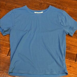 Athleta Light Blue Ribbed Tee